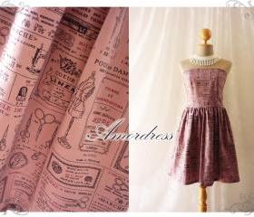 The Dressmaker Dress Beautiful Vintage Inspired Dress in Purple Strapless Dress